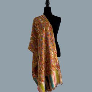 One of a kind shawl ! Gift ideas ! Pure cashmere wrap ! Handmade cashmere shawl